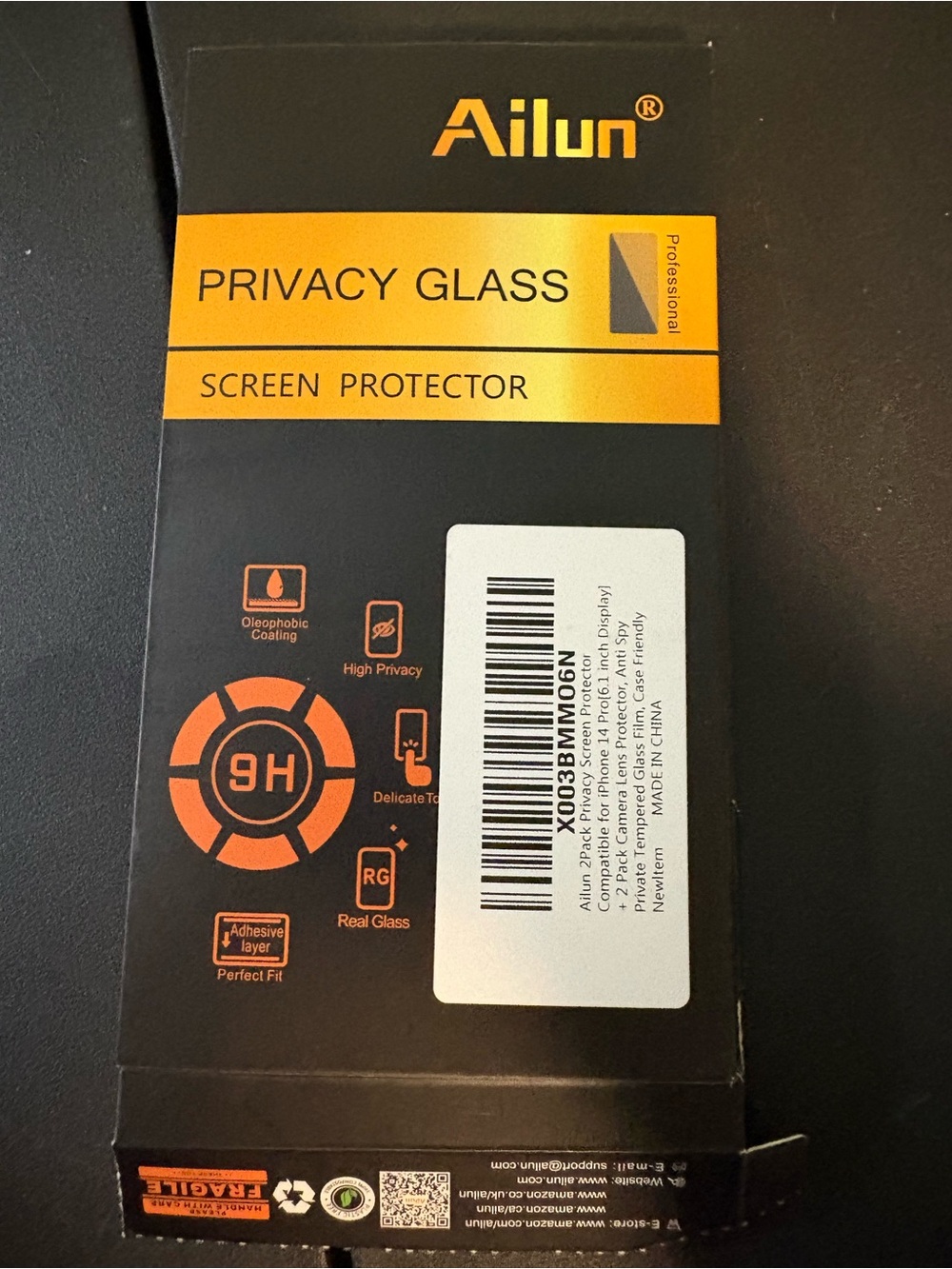 Ailun Privacy Glass Screen Protector